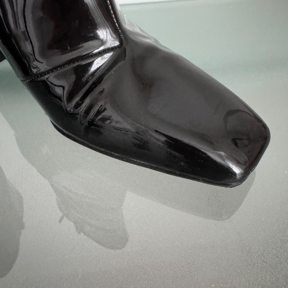 H&M - Black Faux Patent Leather Ankle Boots - Picture 11 of 11